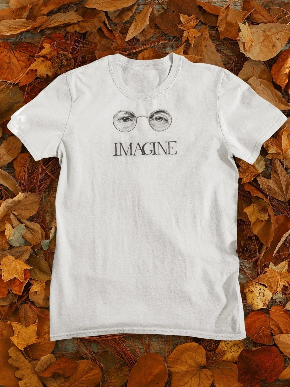 Printed White Cotton John Lennon Shirt